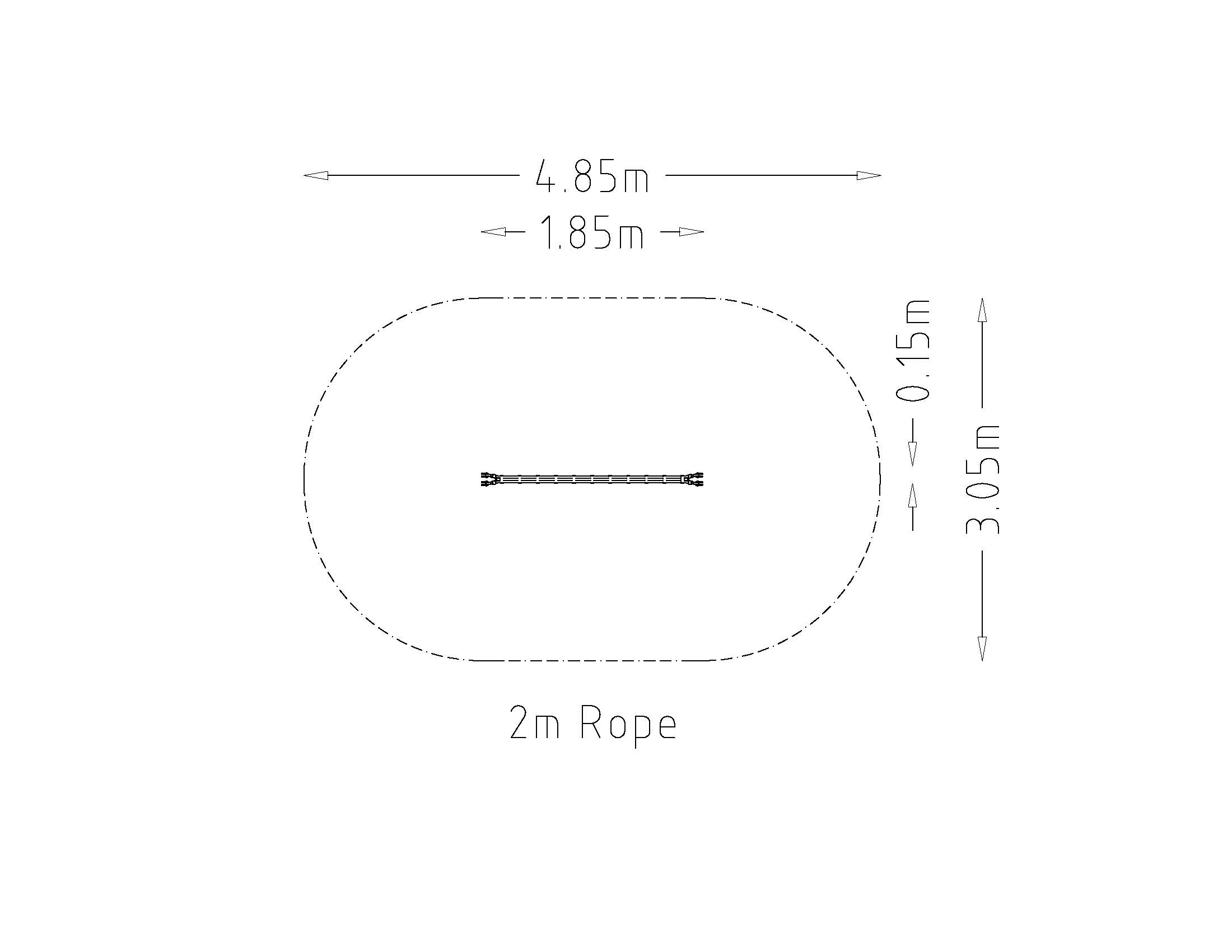 Slackline Corde de 2 m