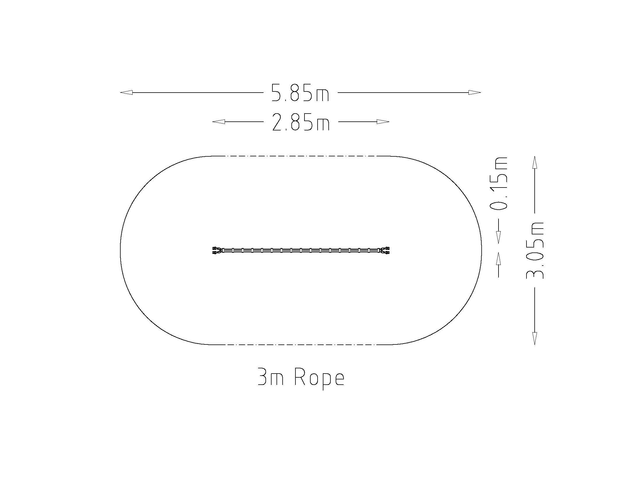 Slackline 3m Touw