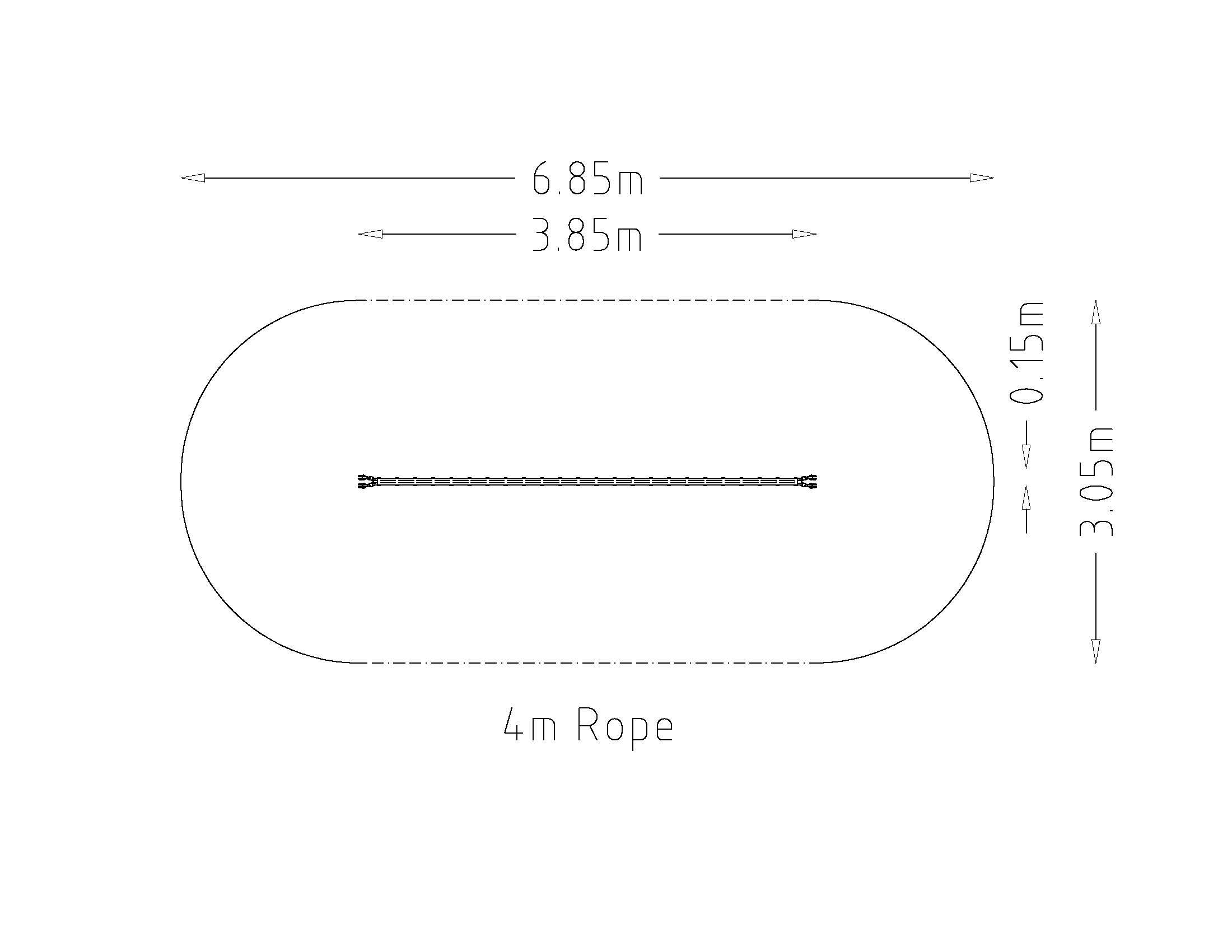 スラックライン 4mロープ