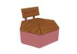 Backrest Hexagon Rosenlund Hardwood