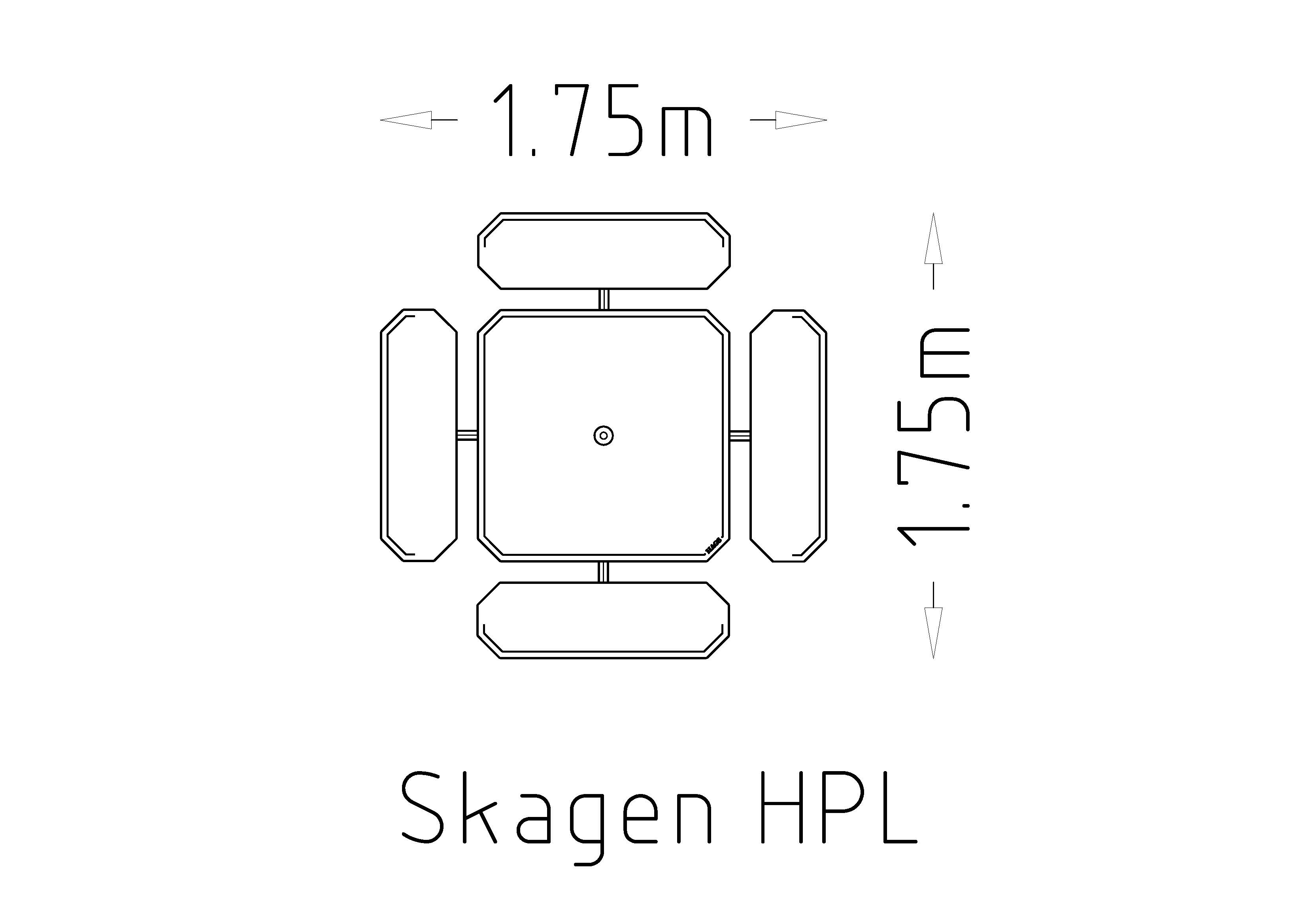 Picnic Table Skagen HPL