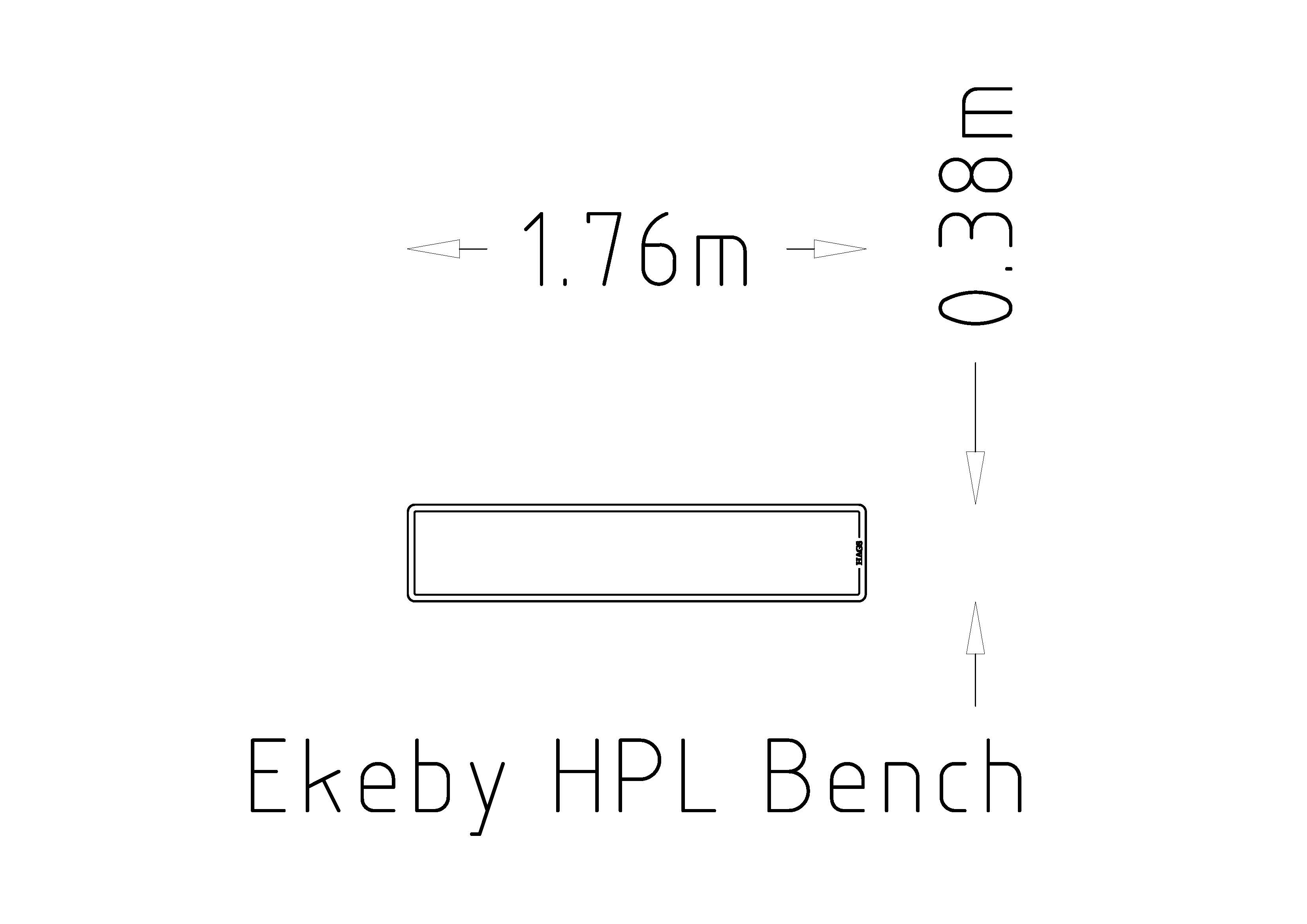 Bench Ekeby HPL