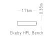 Bench Ekeby HPL