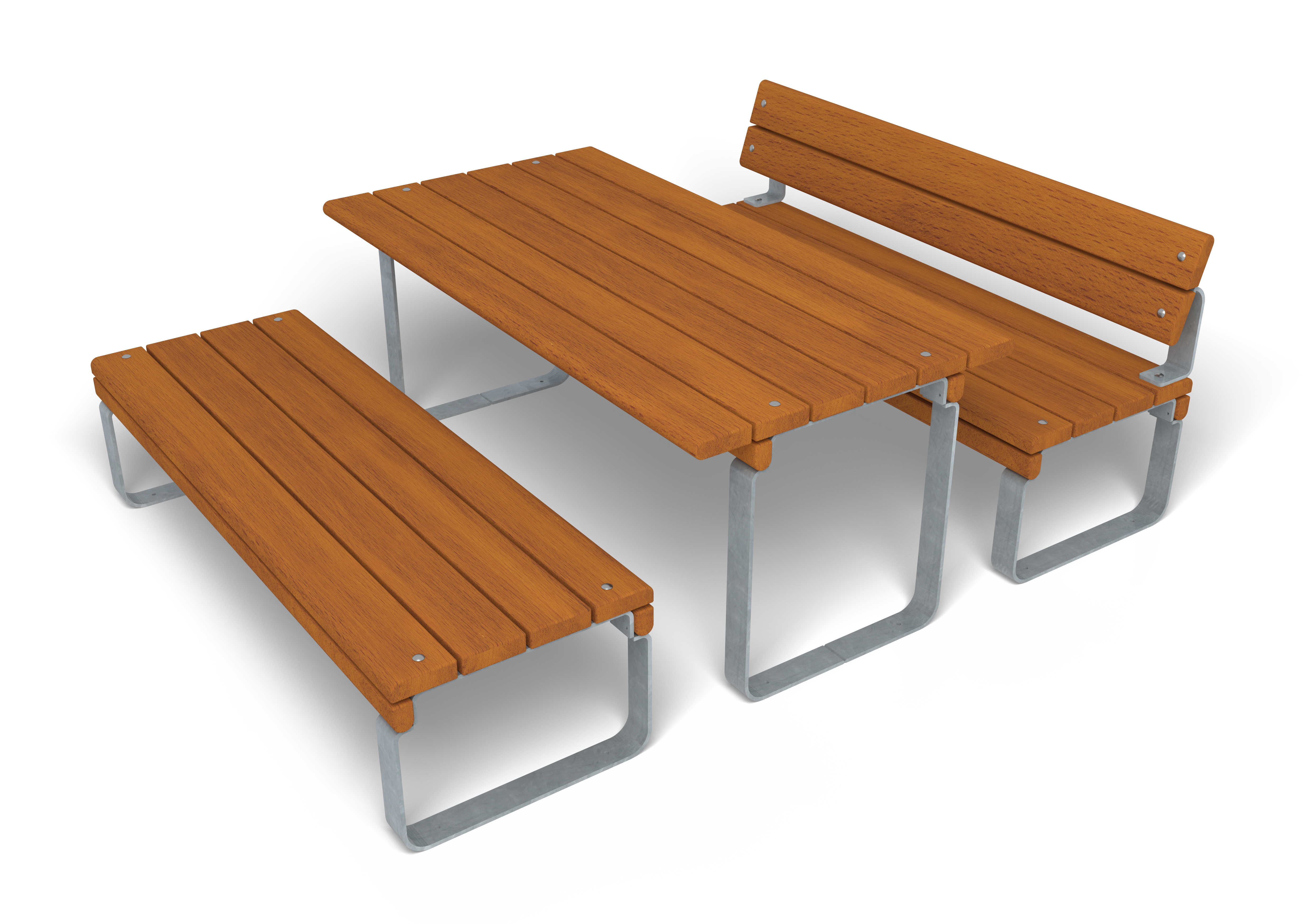 Table & Benches Rosenlund Hardwood