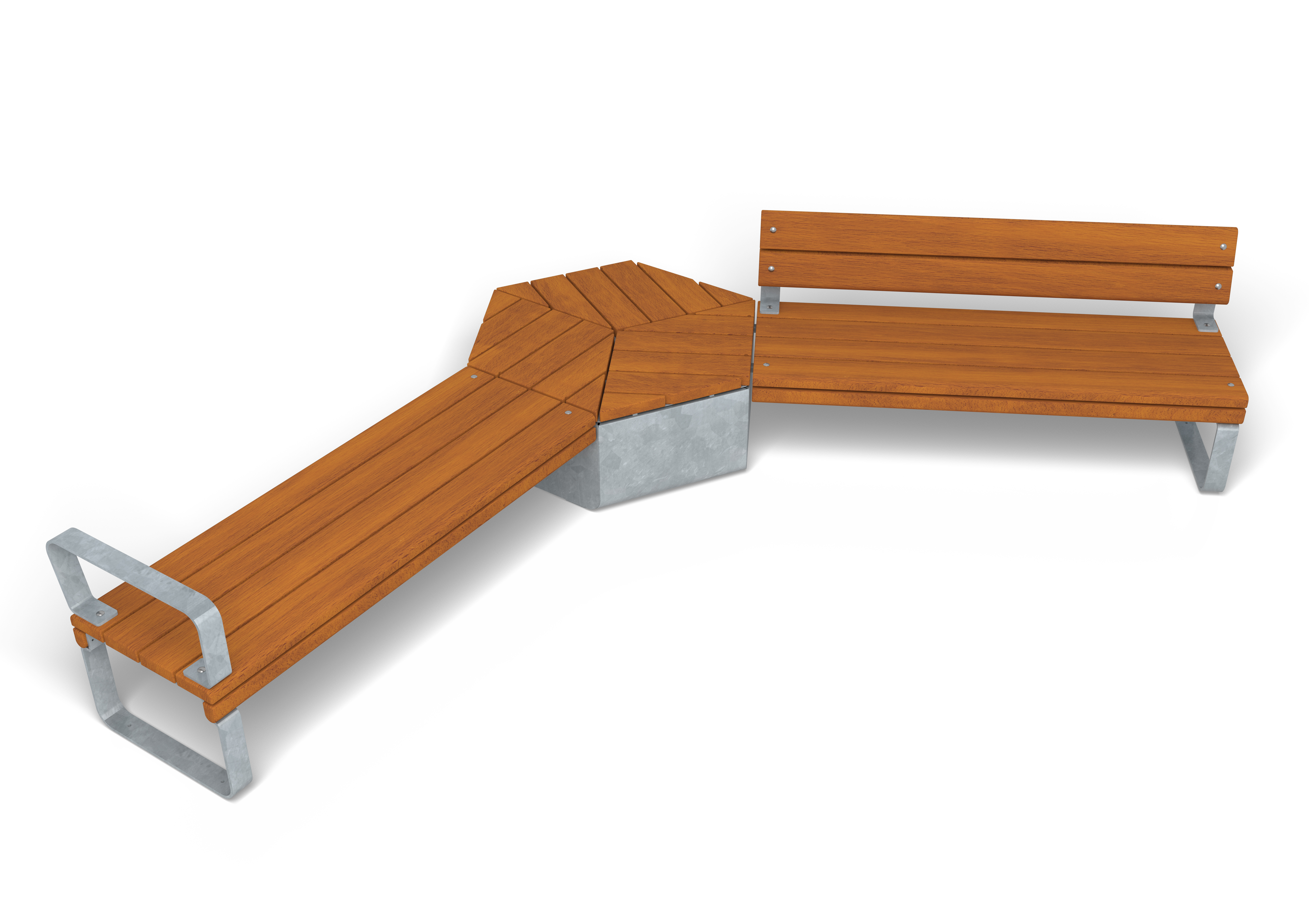 Hex Bench Group Rosenlund Hardwood