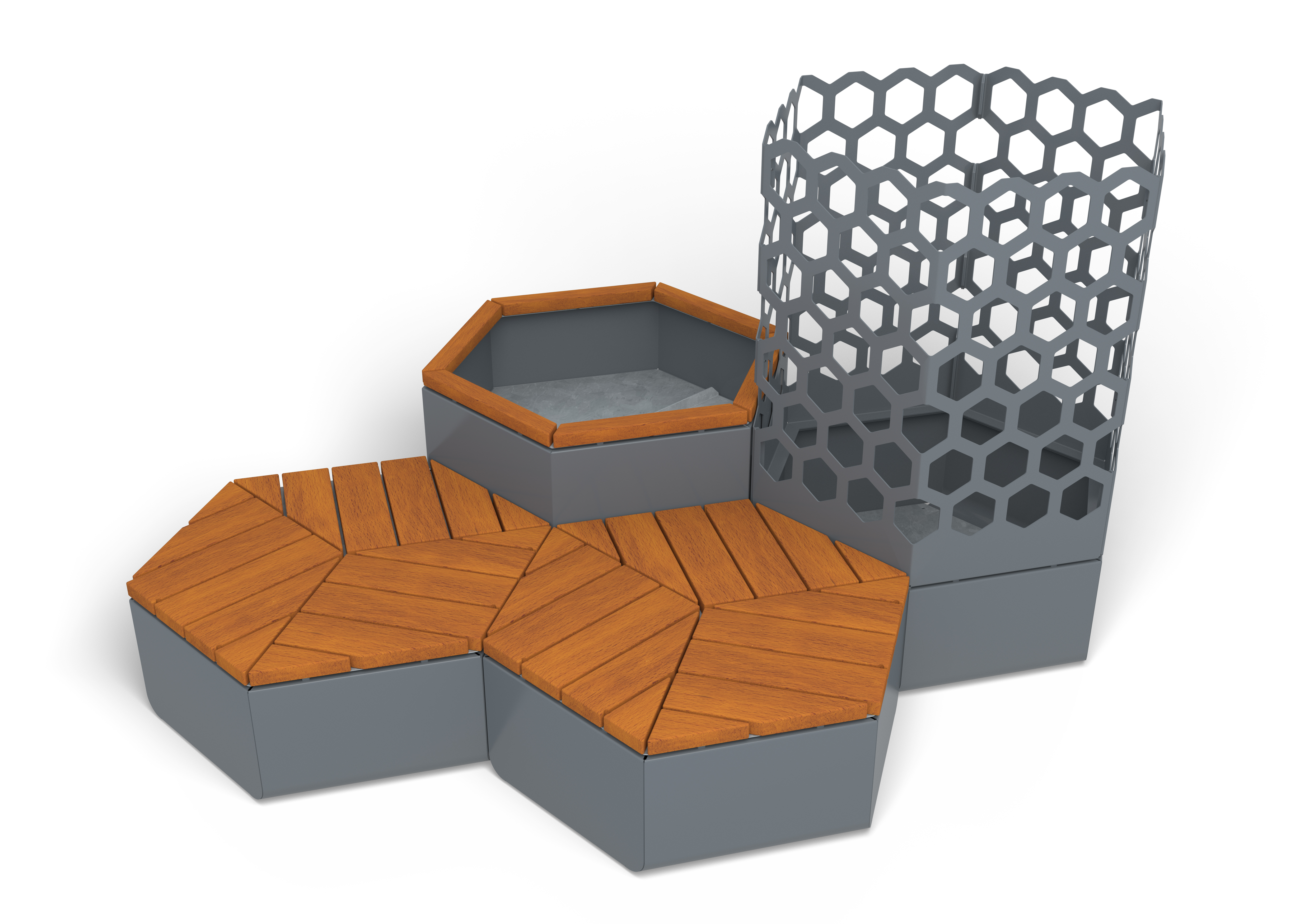 Planter & Seating Rosenlund Hardwood