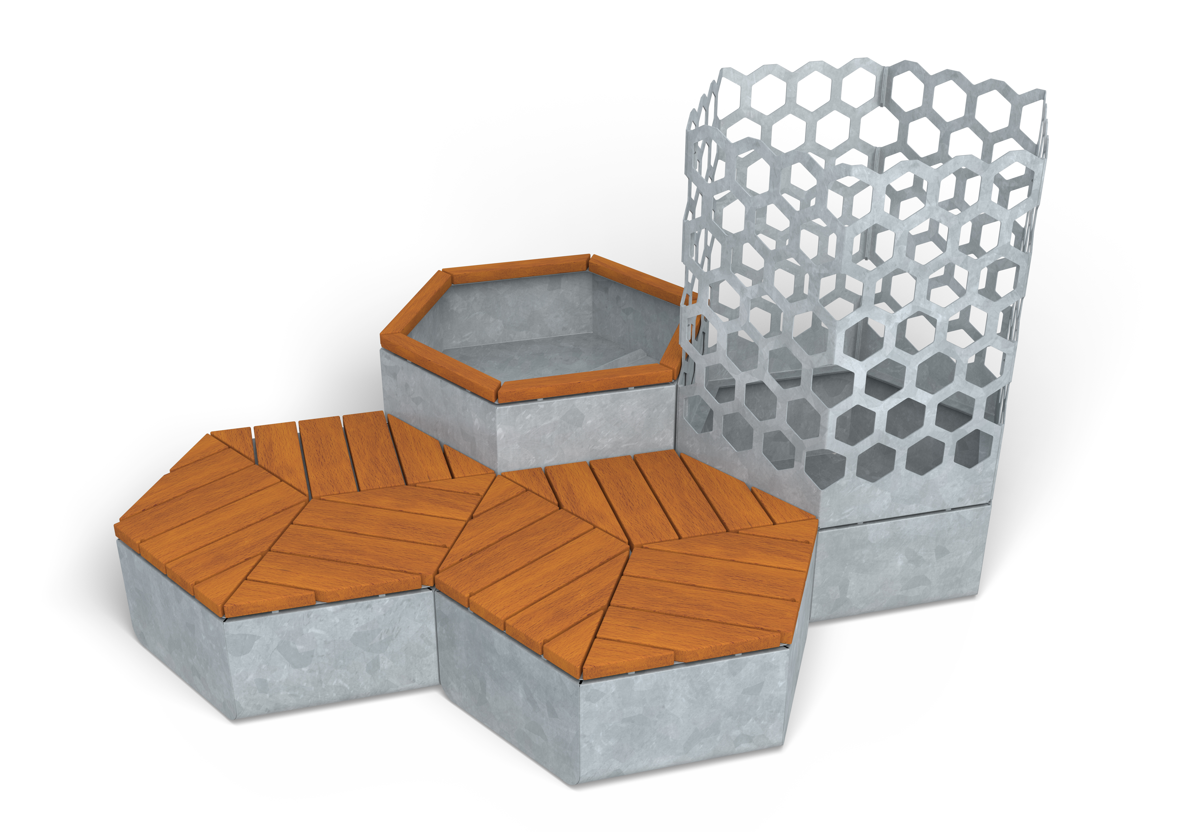 Planter & Seating Rosenlund Hardwood